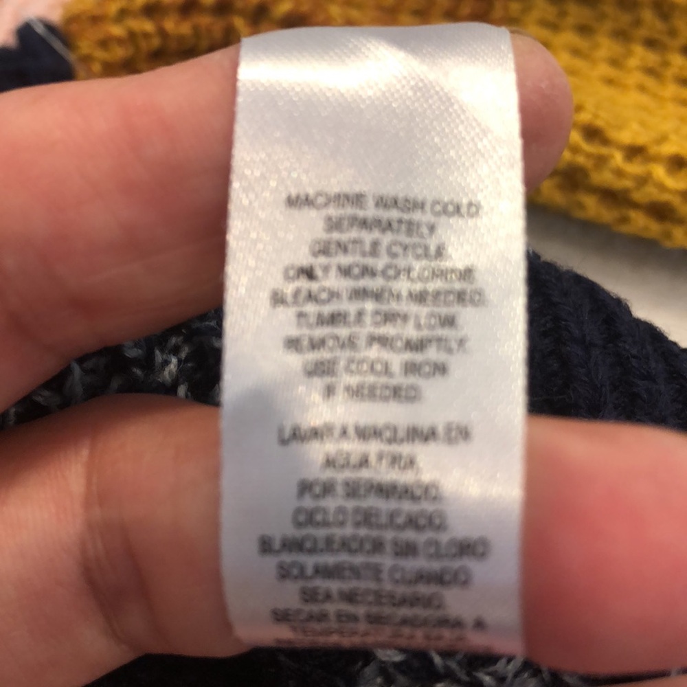 Full Circle Trends crop waffle knit sweater vibrant multicolored stripes SZ Med - Picture 6 of 9